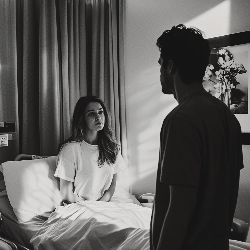 Coppia durante una conversazione sincera | Fonte: Midjourney
